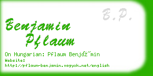 benjamin pflaum business card